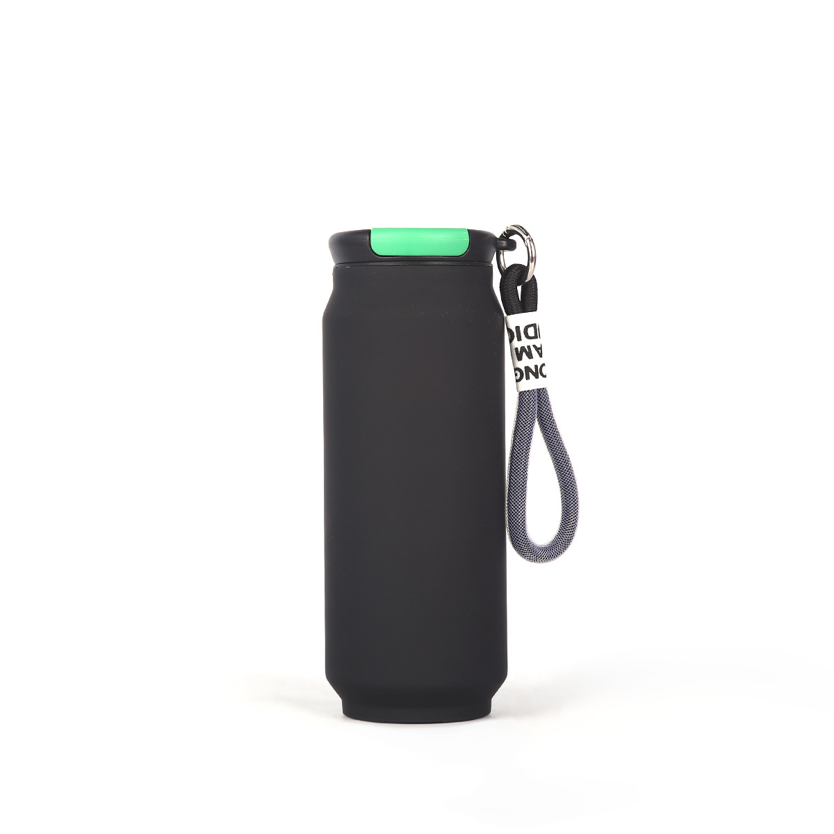17 oz Rubberized Coated Can-Shaped Insulated Water Bottle W/ Handle Strap, custom water bottle with logo imprint 13