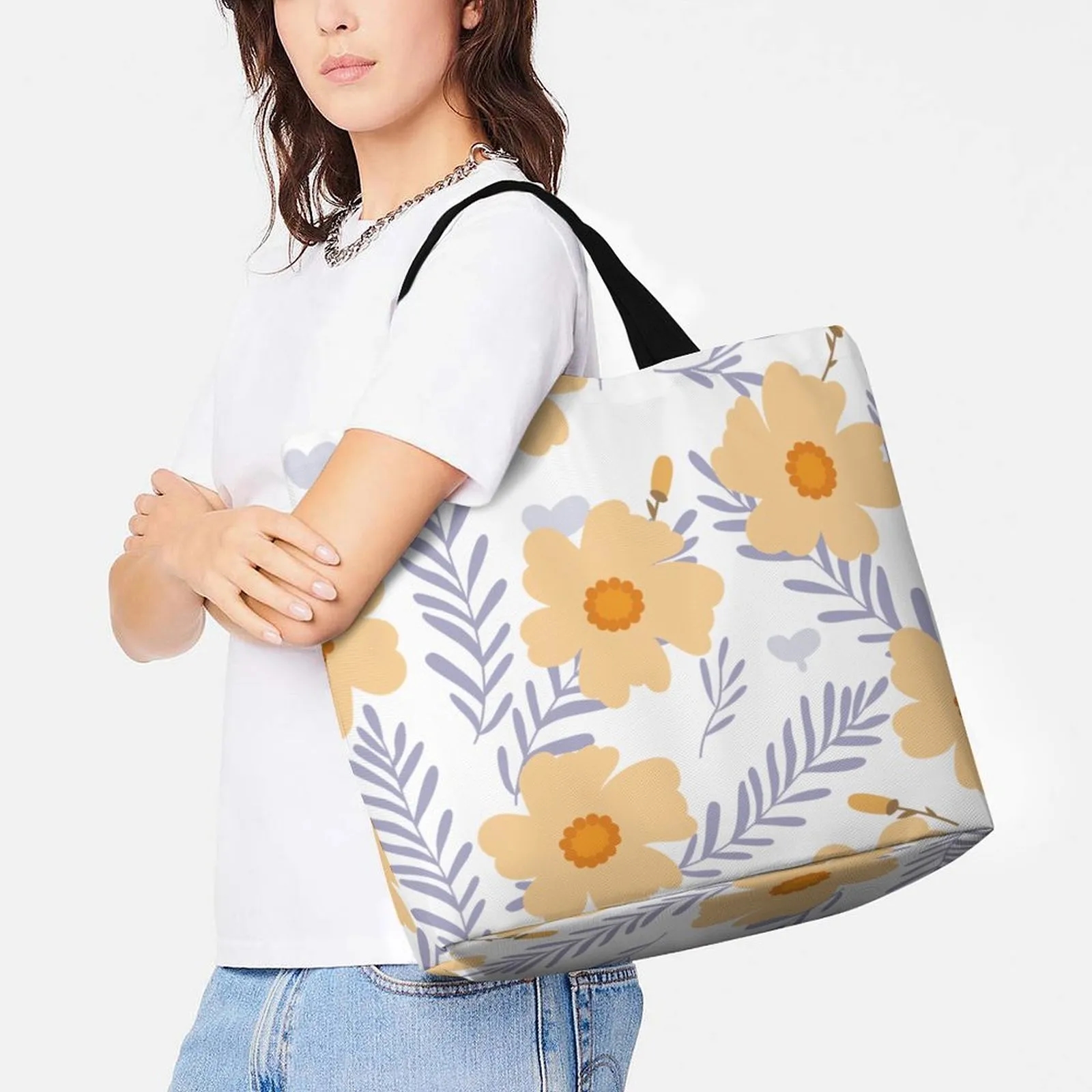 Foldable Polyester Shopping Tote Bag, custom tote bag with logo imprint 6