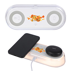 Twin Deck 2-in-1 Wireless Charger with Ambient Light 6