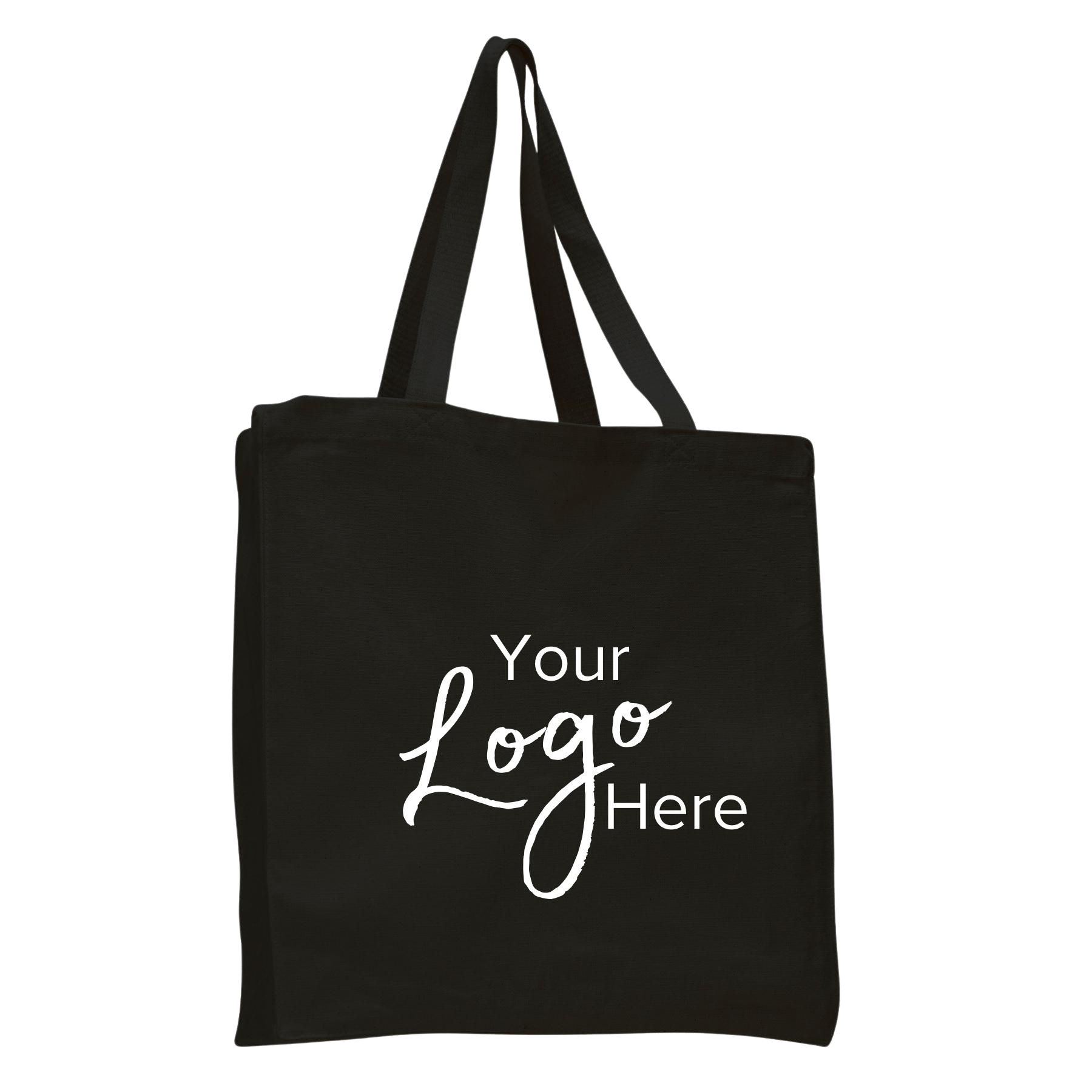 Canvas Shopper Bag 14" W x 15" H with 4" Gusset, custom tote bag with logo imprint 2