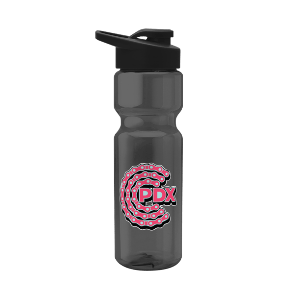 Blazer 28oz Transparent Bike Bottle w/Drink-thru Lid 1172