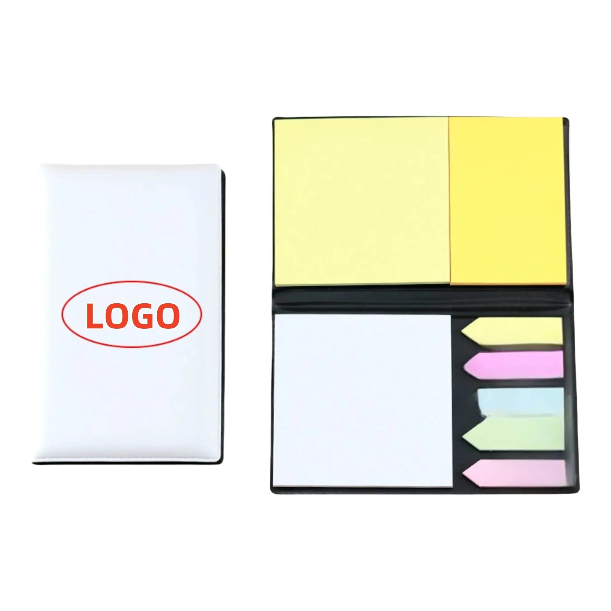 White Leather Sticky Note Pad 7