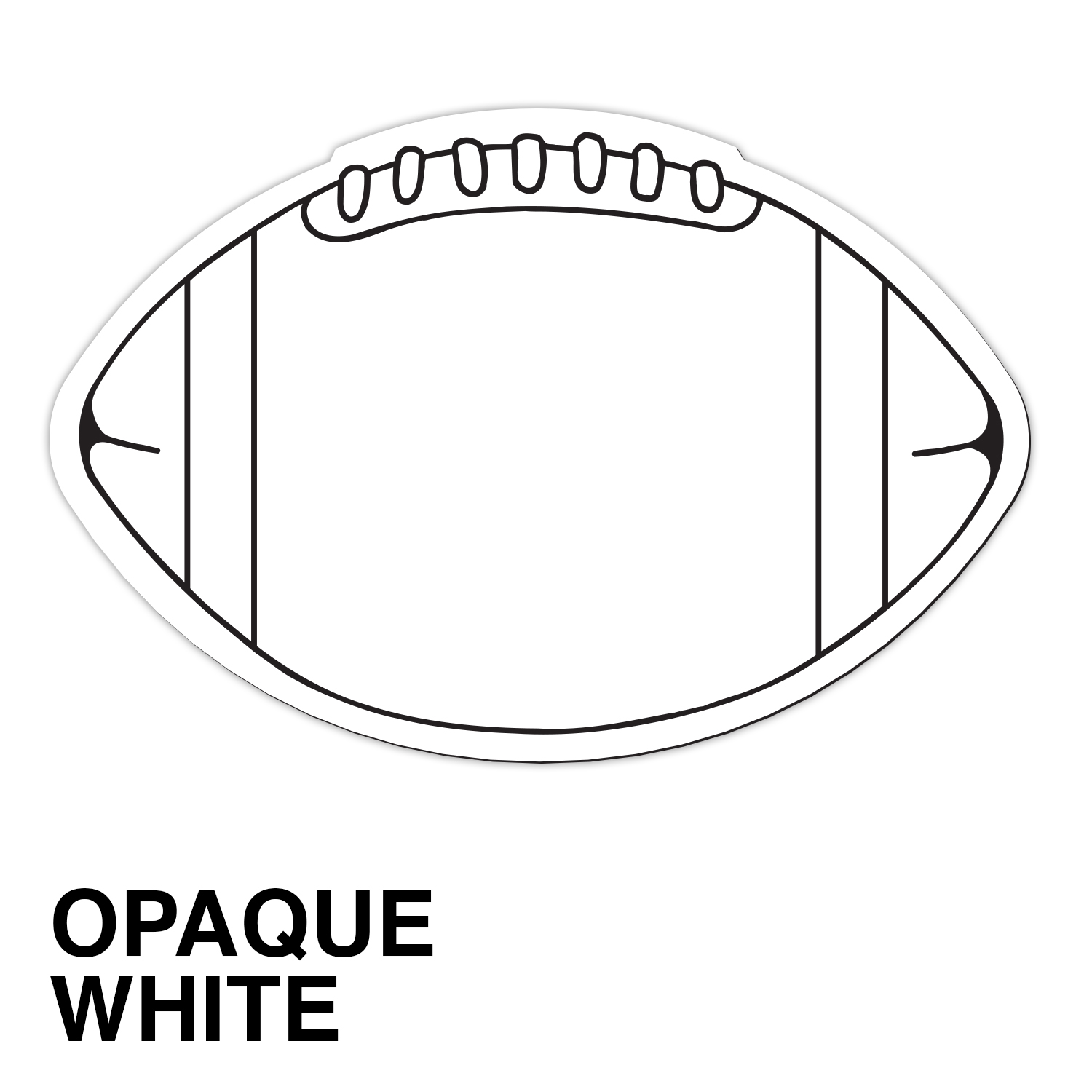30 Mil Football Car Magnet - Full Color 1