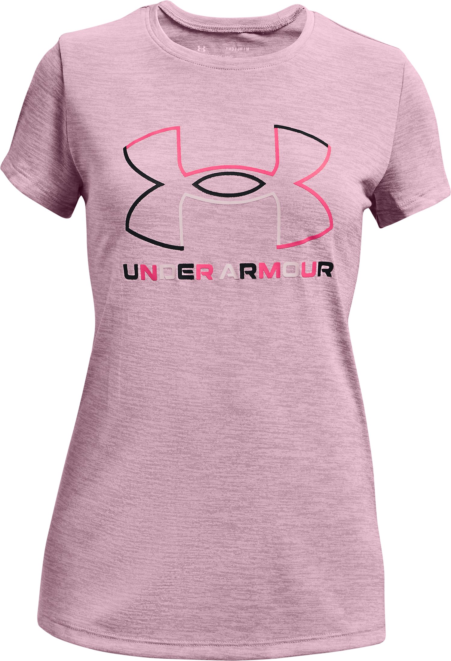 UA Tech Big Logo Twist Girls' Short Sleeve 11