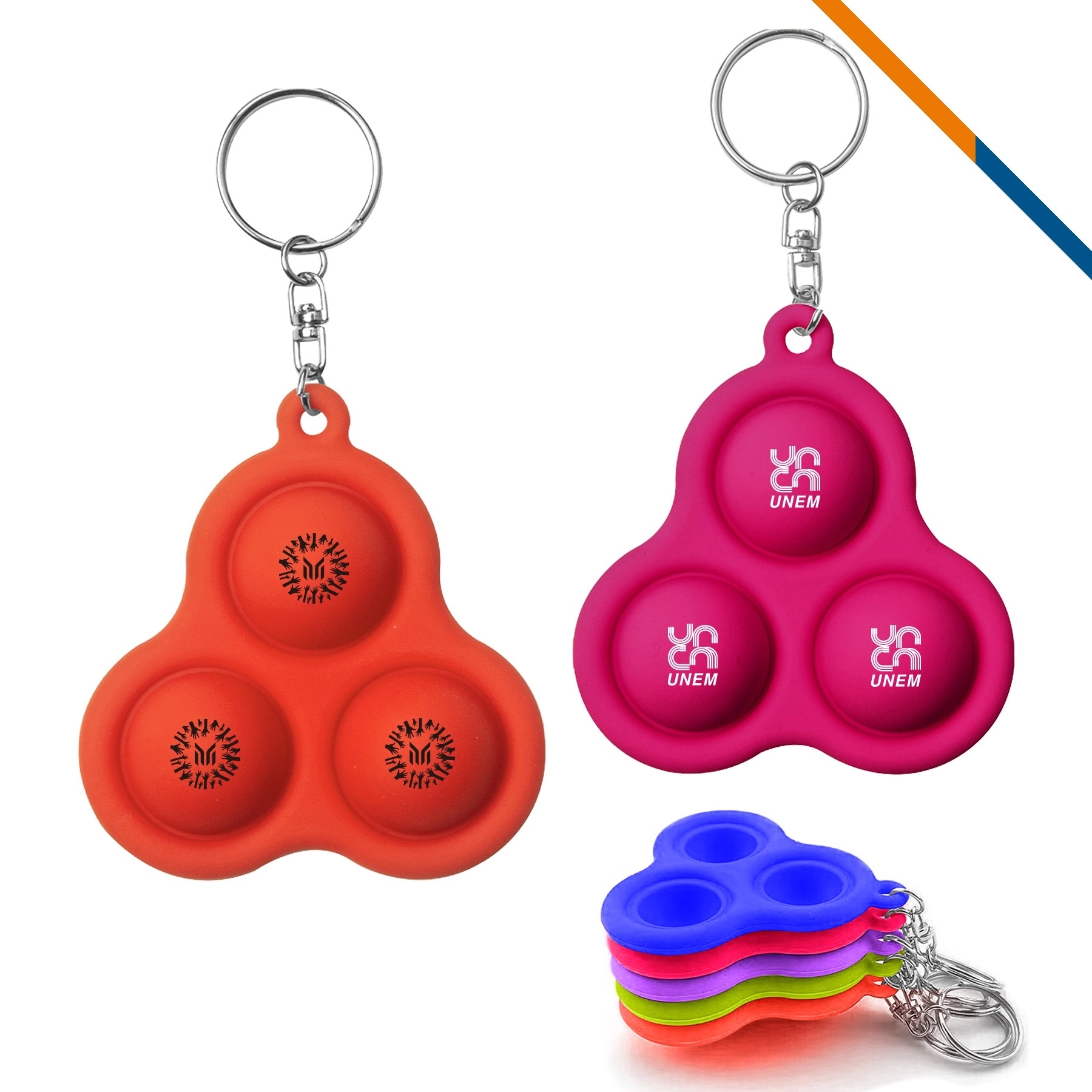 UFO Push Pop Bubble Keychain 3