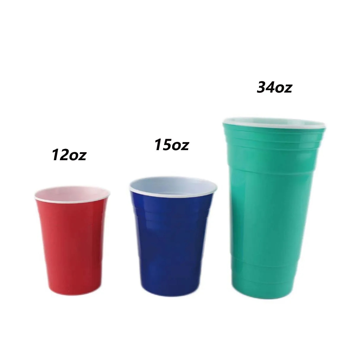 Custom16 Oz Reusable BPA Free Double Wall Plastic Party Cup 4