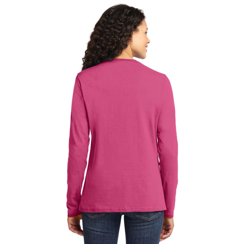 Port & Company Women's Long Sleeve Core Cotton Tee. 89