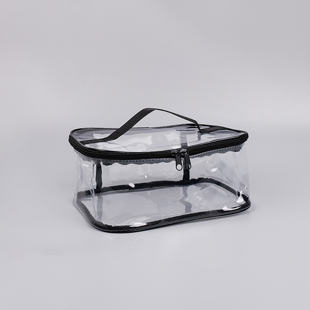 Clear Travel Toiletry Makeup Bag with Handle 4
