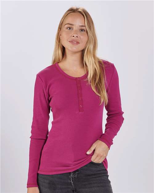 Women's Harper Long Sleeve Henley - BW2402 43