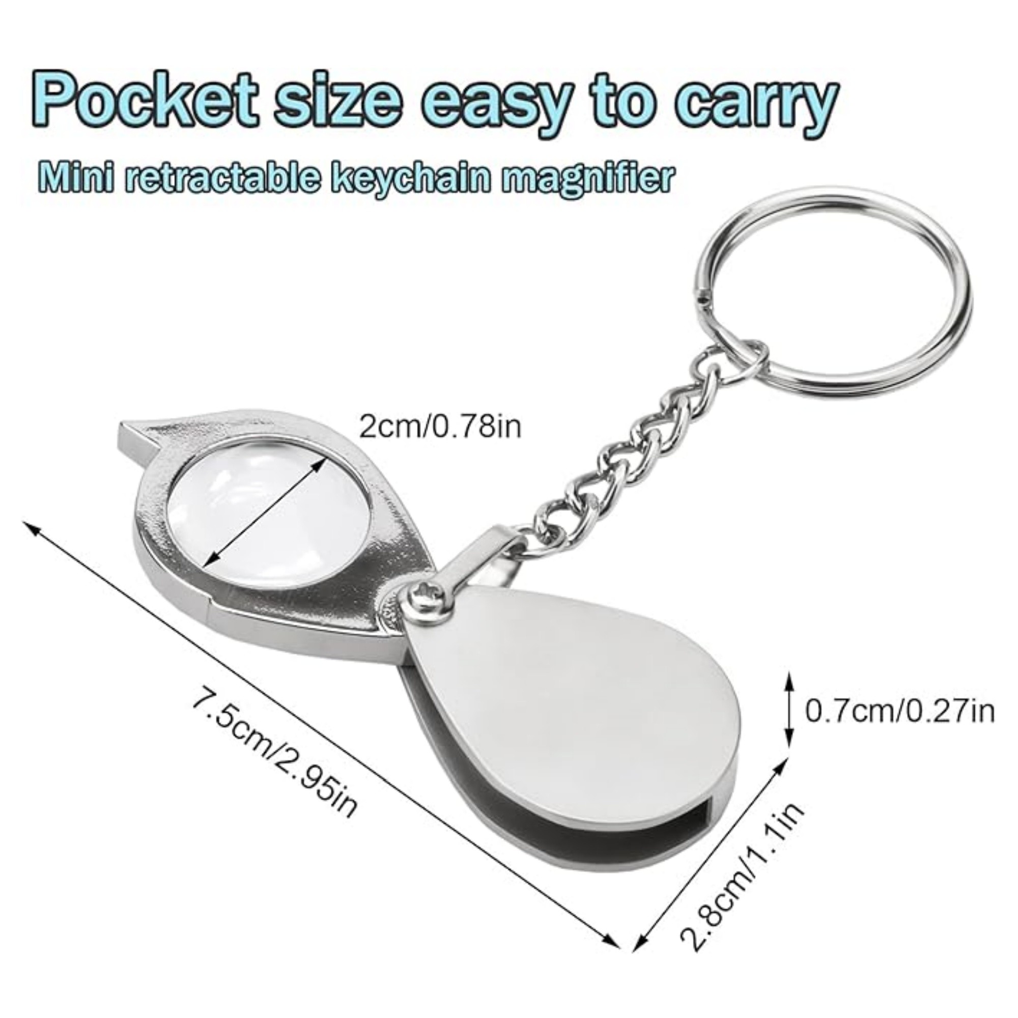 10X 30mm Small Pocket Magnifying 3