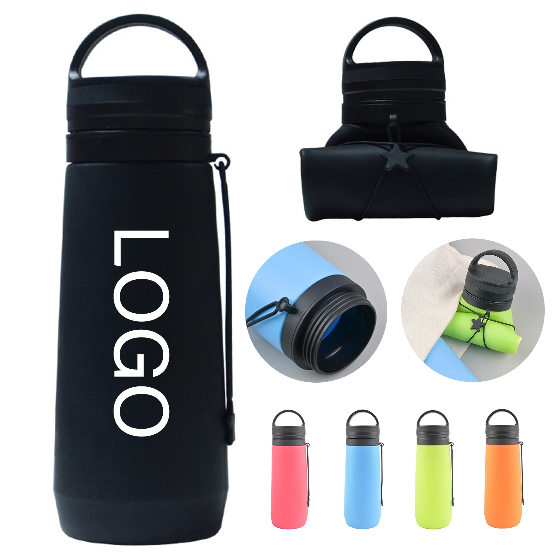 Silicone Collapsible Water Bottle