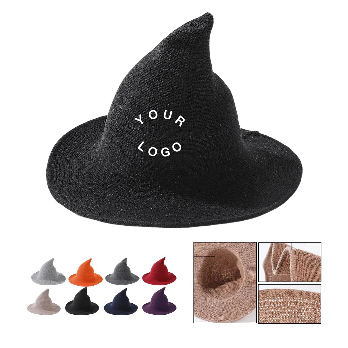 Foldable Polyester Witch Hat for Halloween 5