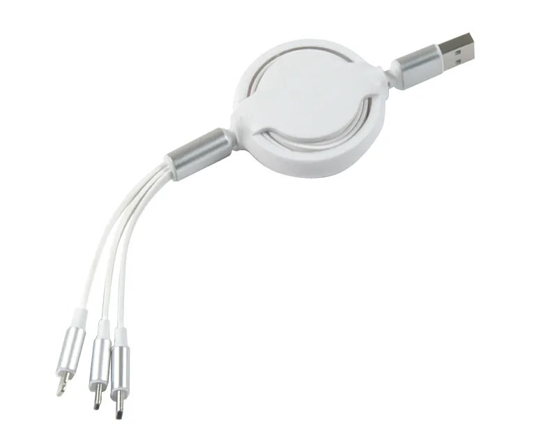 4 Ft. Retractable 3 in 1 Charging Cable 3