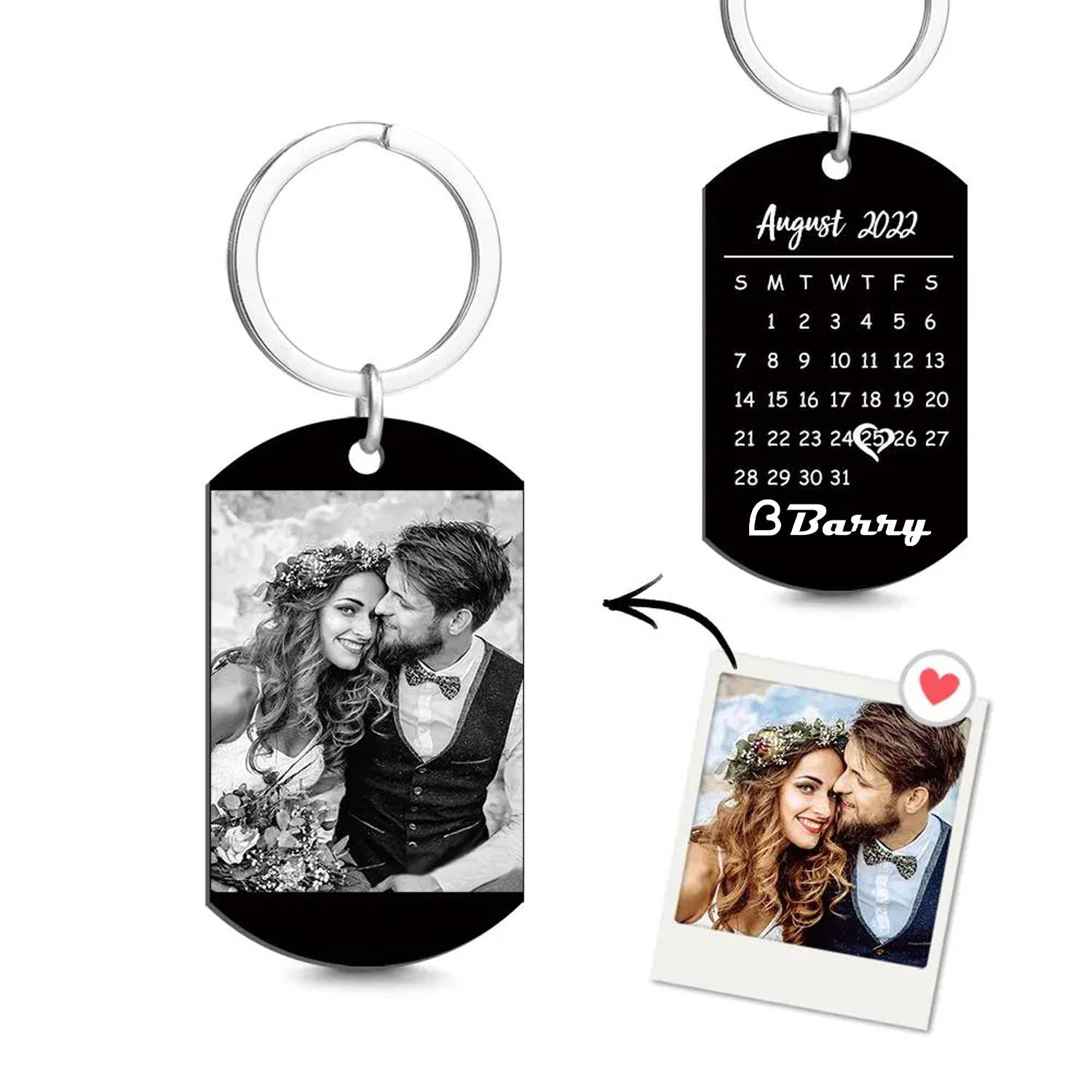 Custom Stainless Steel Military Dog Tag Keychain 8