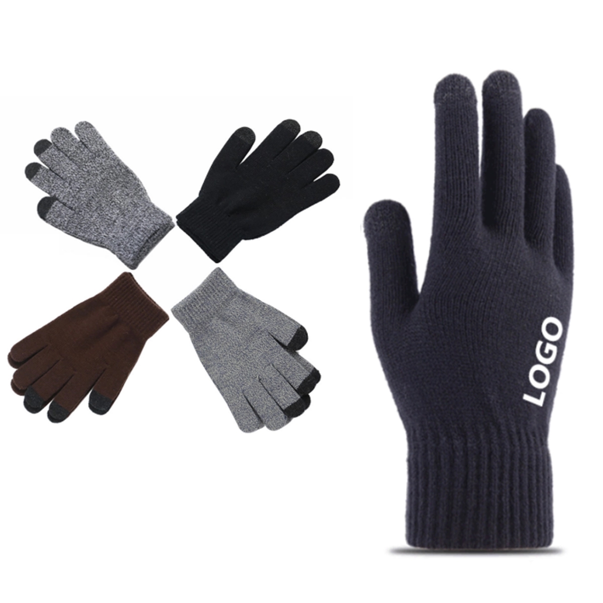 Touch Screen Knitted Gloves MOQ 100PCS