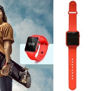 Sports Watch With Red Digital Square Dial Adjustable Band Detachable Design 7