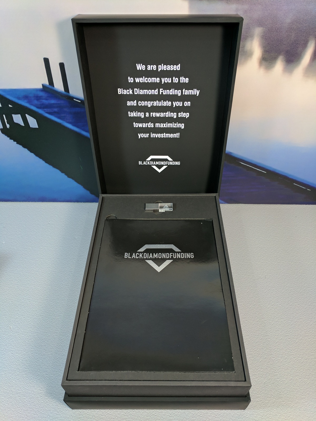 Custom Printed Full Color Hinged Soft Touch Luxury Gift Box - 13x3.5x3 7