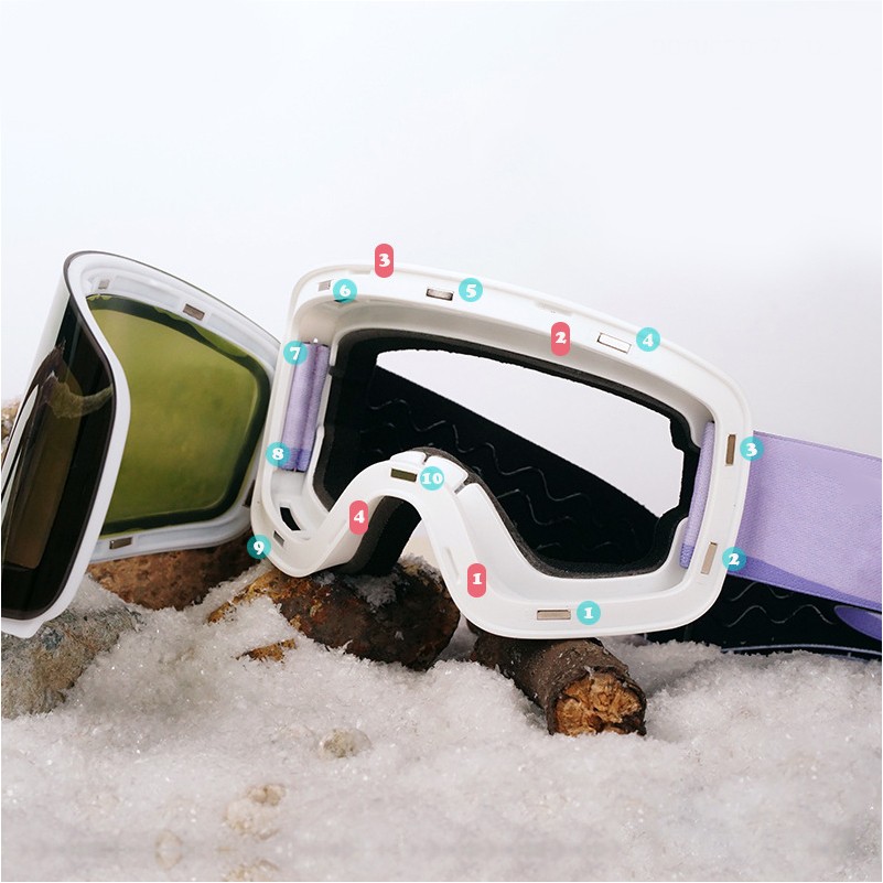 Magnetic Anti-Fog UV400 Protection Snow Goggles 3