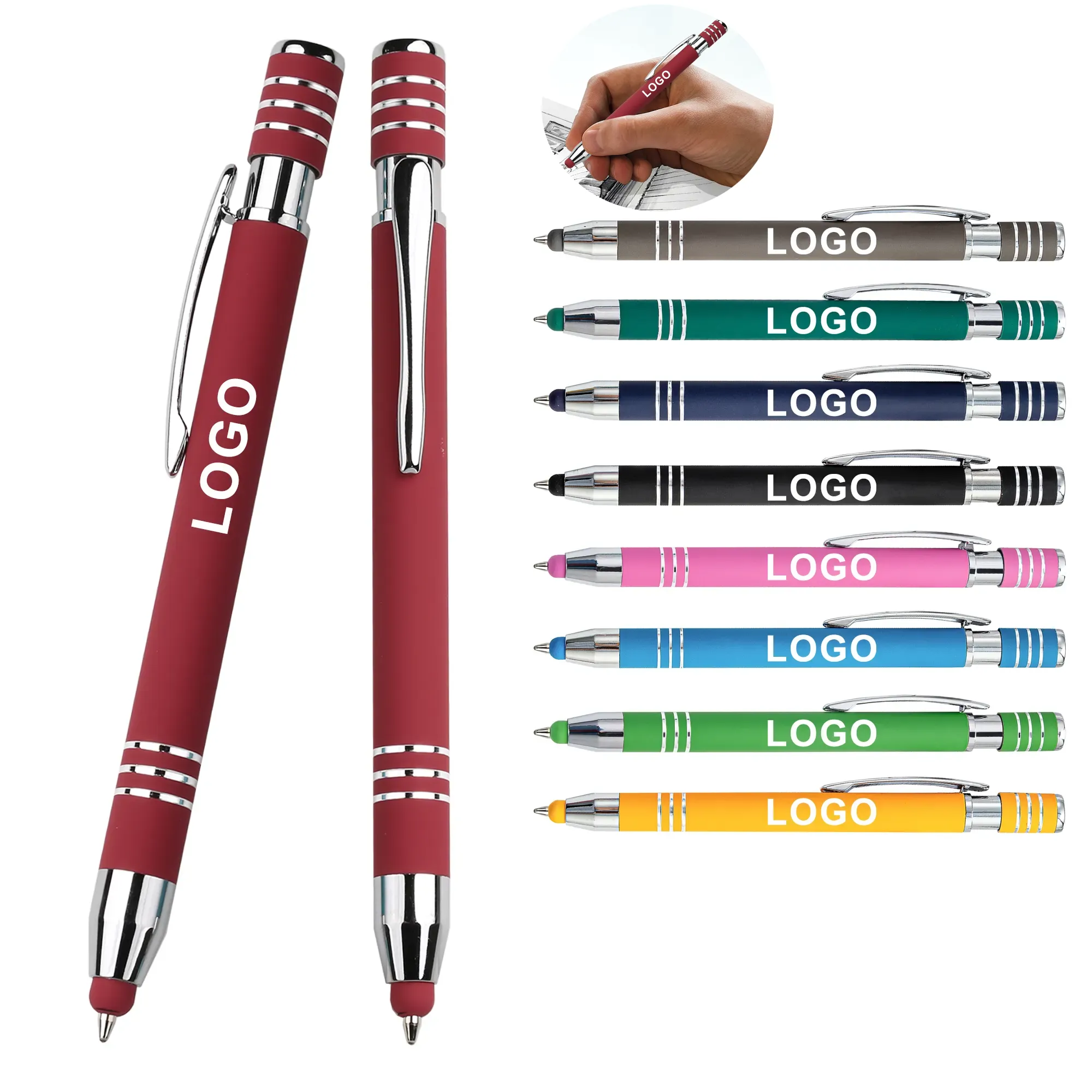 2 In 1 Metal Ballpoint Pen With Stylus 10