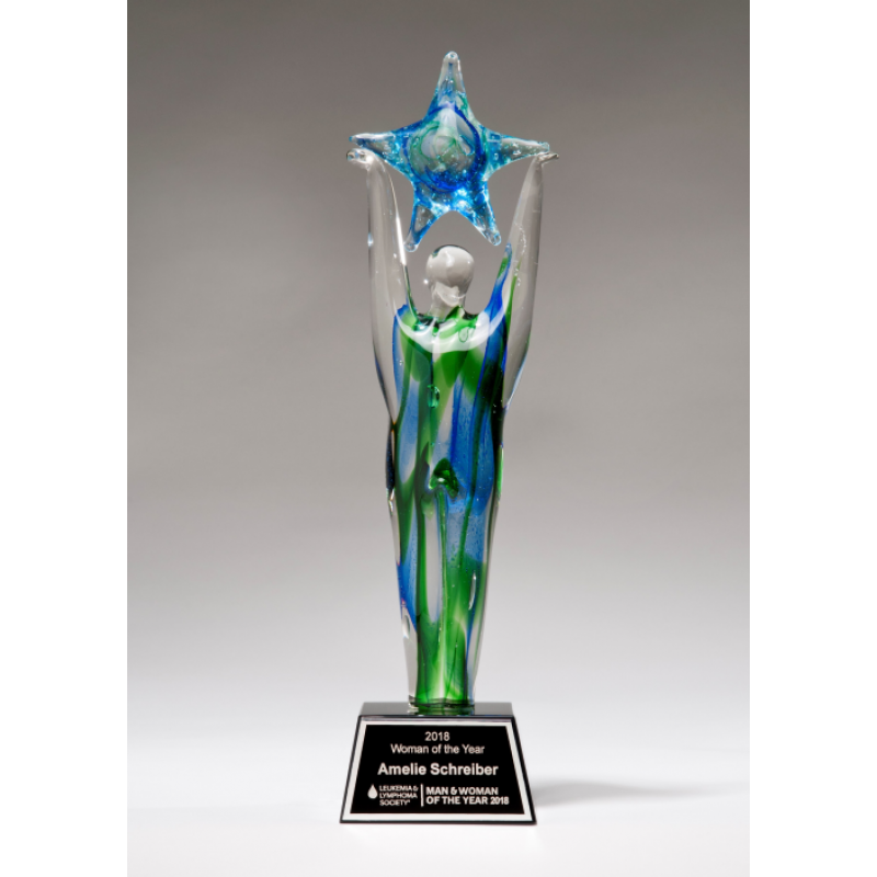 Victory Star Art Glass 11.5" 1