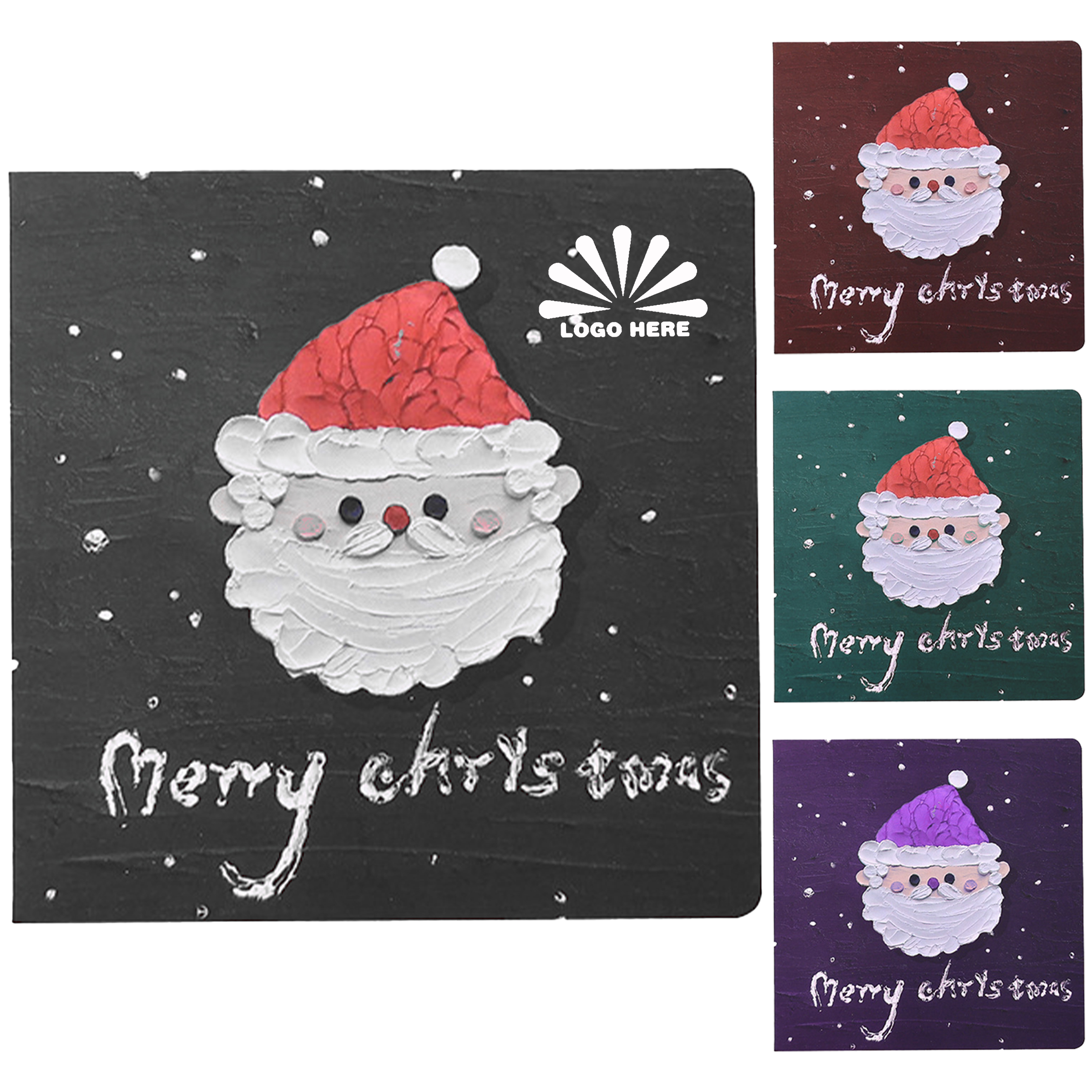Elegant Oil Painting Christmas Cards with Custom Logo 2