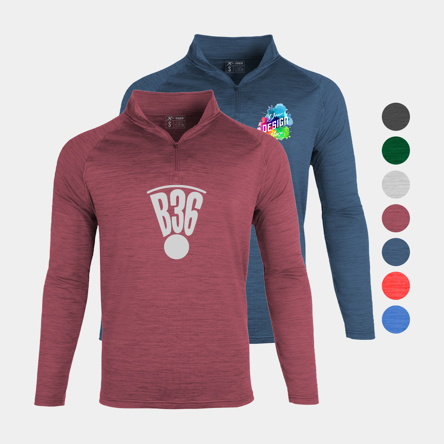 Soft Stretch Dye Men's Performance 1/4 Zip Long Sleeve 4