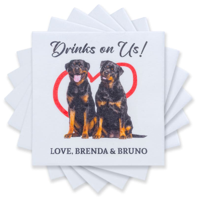 Large Print Full Color Linen-Like Beverage Napkins 9