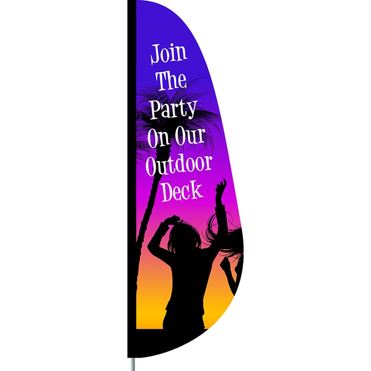 3' x 10' Custom Single Reverse Feather Flag 6