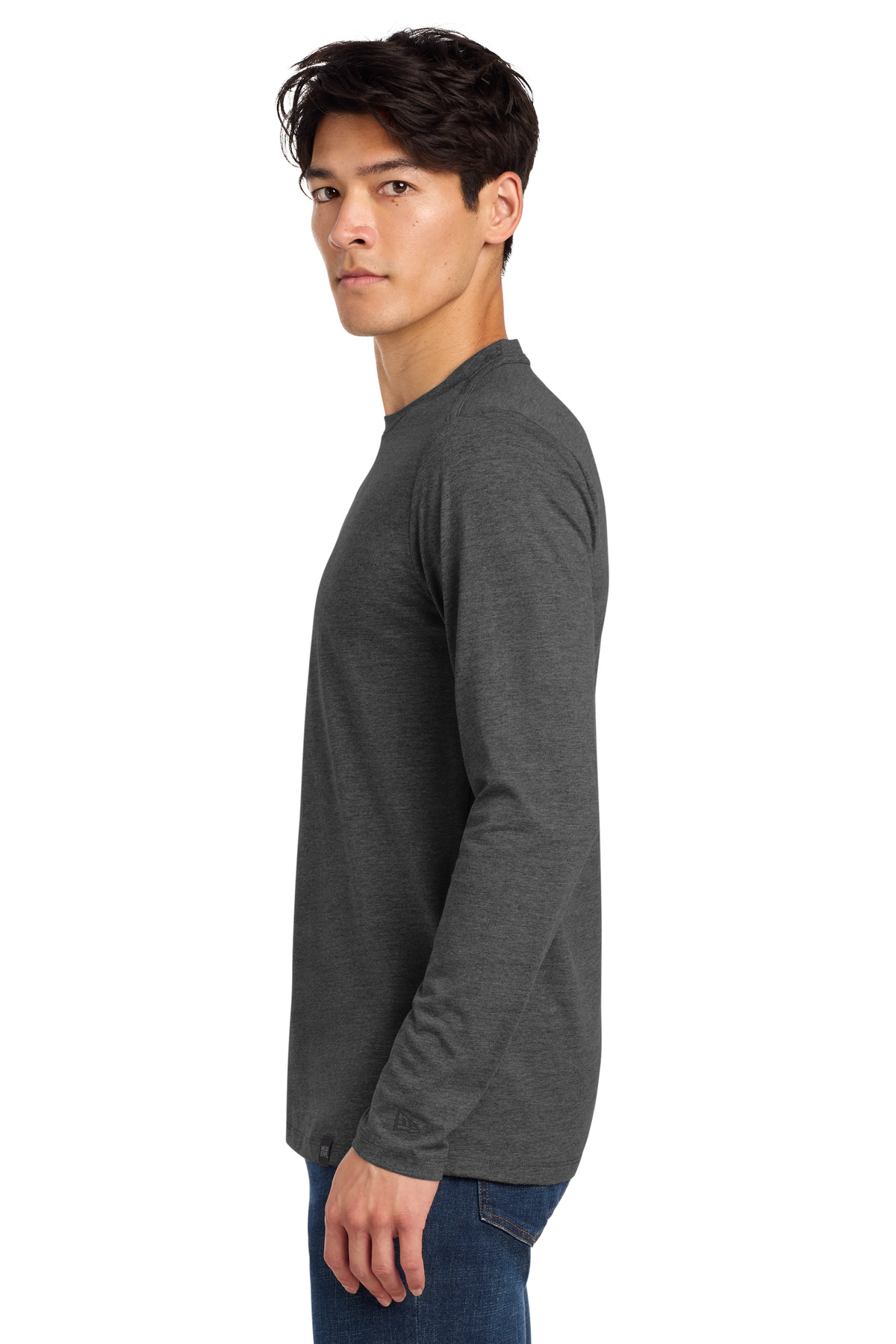 New Era Heritage Blend Long Sleeve Crew Tee. NEA102 18