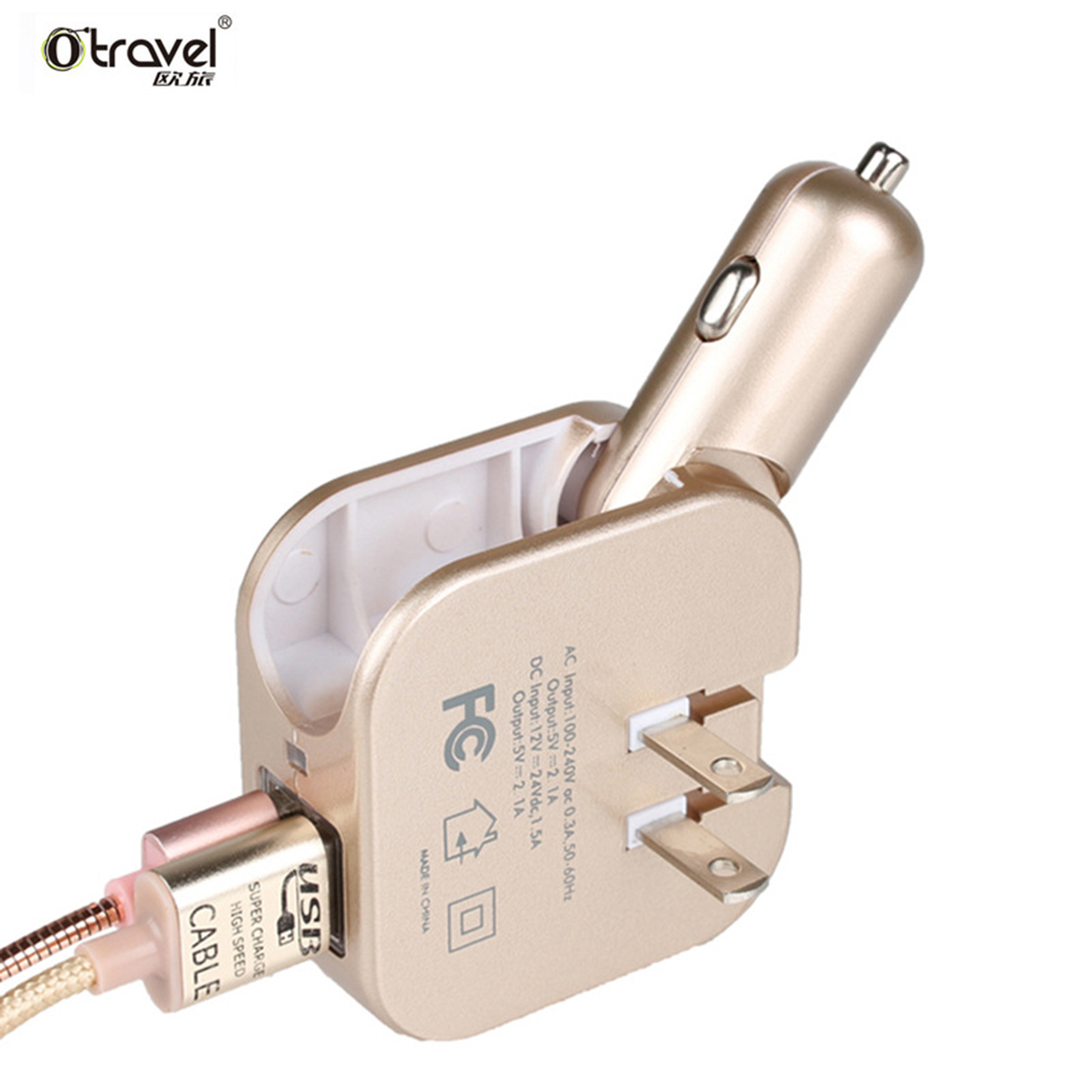 2 Port Usb Adapter Car & Wall Charger 2