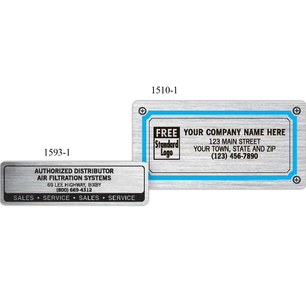 Advertising Labels, Brushed Chrome Poly Film 2