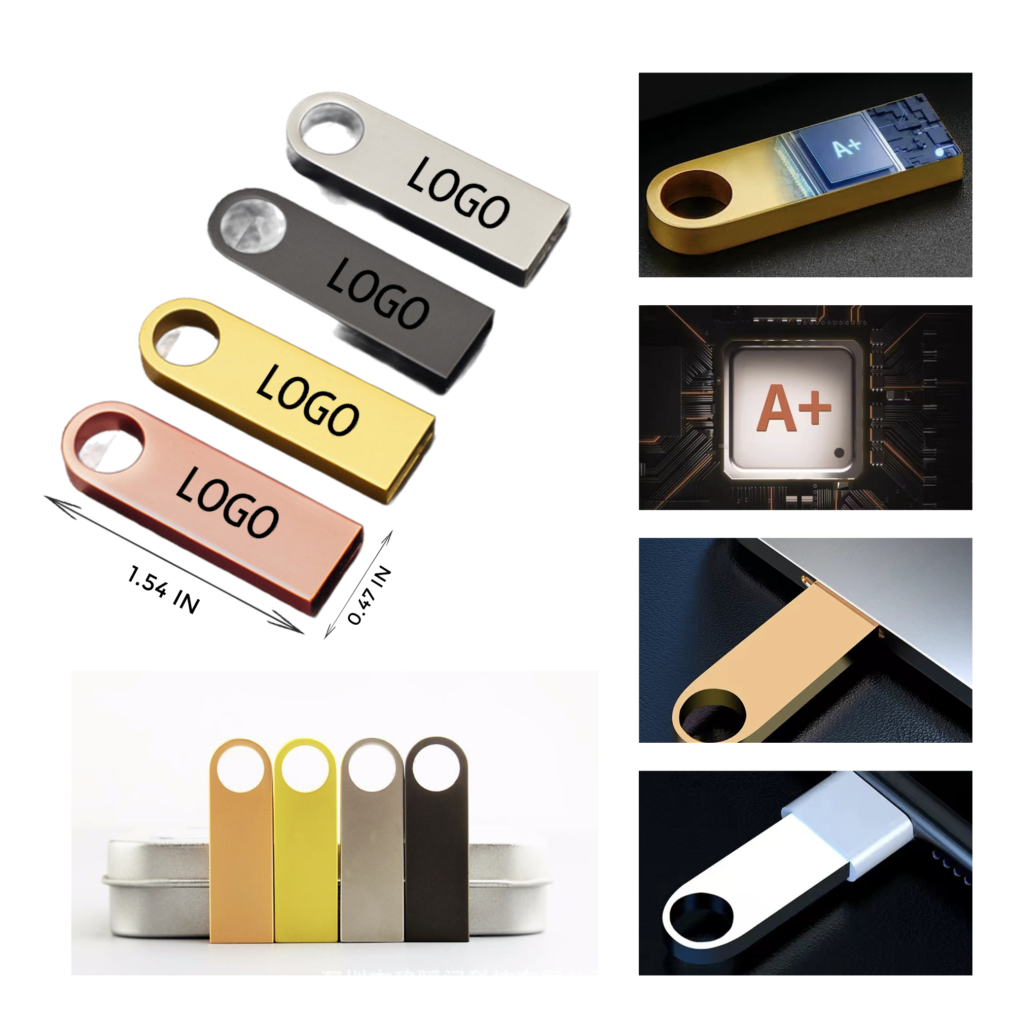 MOQ 10 PCS Metal USB Flash Drive 2