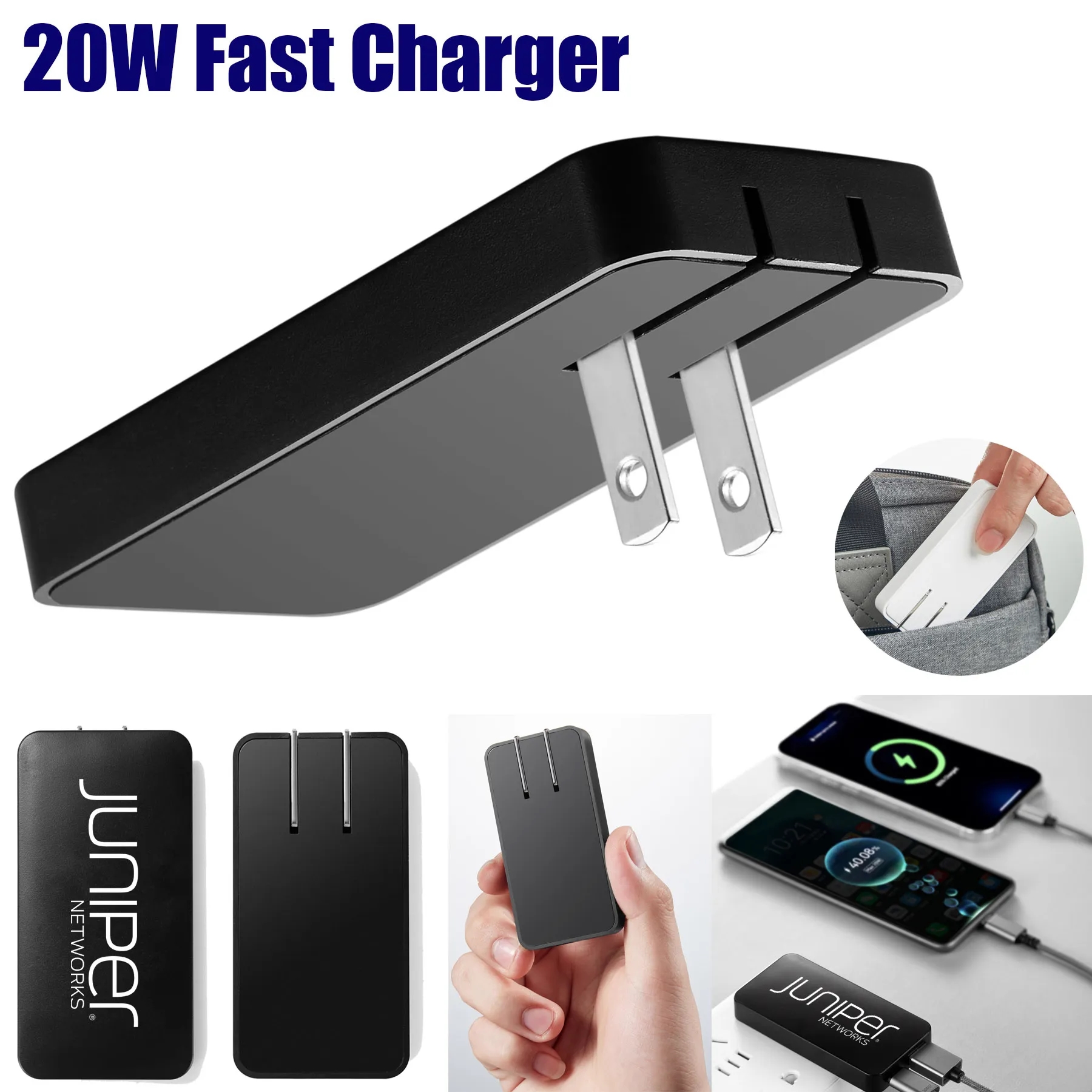 Fast Charging PD 20W Wall Charger with USB-A & USB-C Port 5