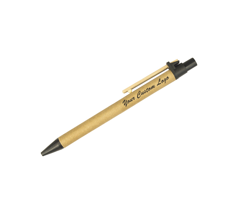 Paper Ballpoint Pen with Wooden Clip 3