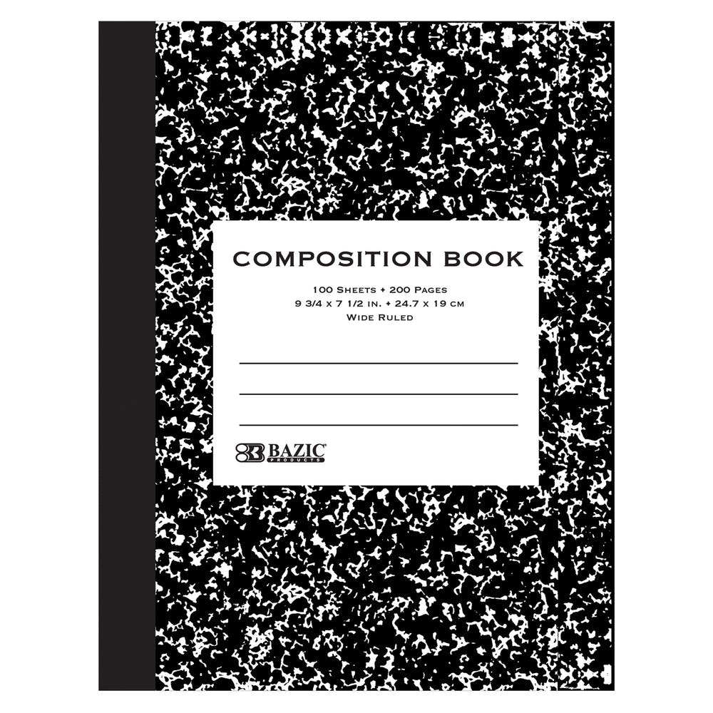Marbled Composition Notebooks - 100 Sheets Wide Ruled 1