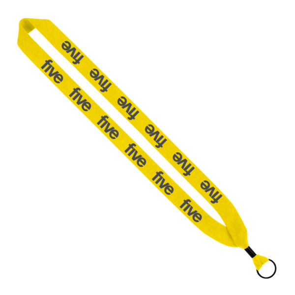 1" Cotton Lanyard with Metal Crimp & Metal Split-Ring 13