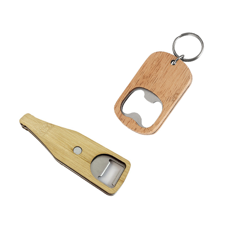 2 in 1 Custom Shape Wooden Key Pendant and Bottle Opener 1