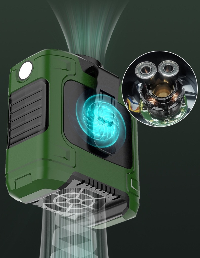 10000mAh Waist Clip Fan 2