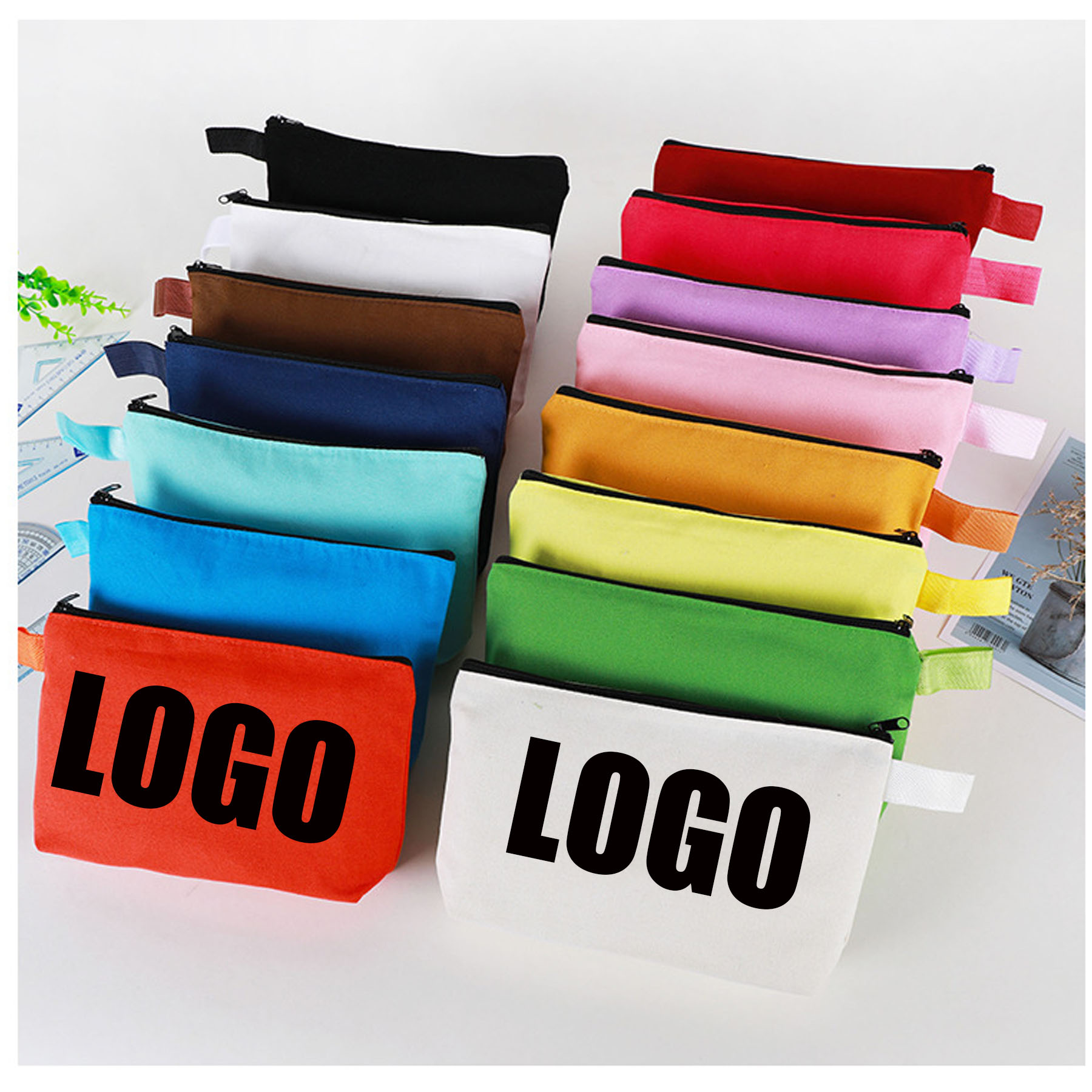 Small Canvas Coin Pouch Travel Cosmetic Bag 2