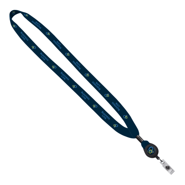 5/8" Dye-Sublimated Lanyard w/ Retractable Badge Reel 13