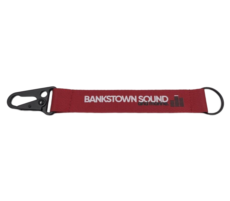 Nylon Strap Short Lanyard with Hook and Keyring 5