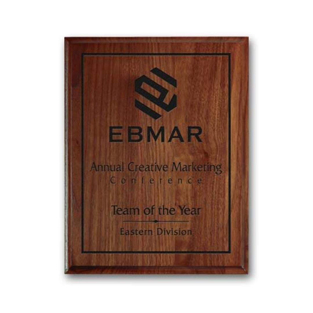 Laser Engraved Plaq - Walnut Cove Edge 6