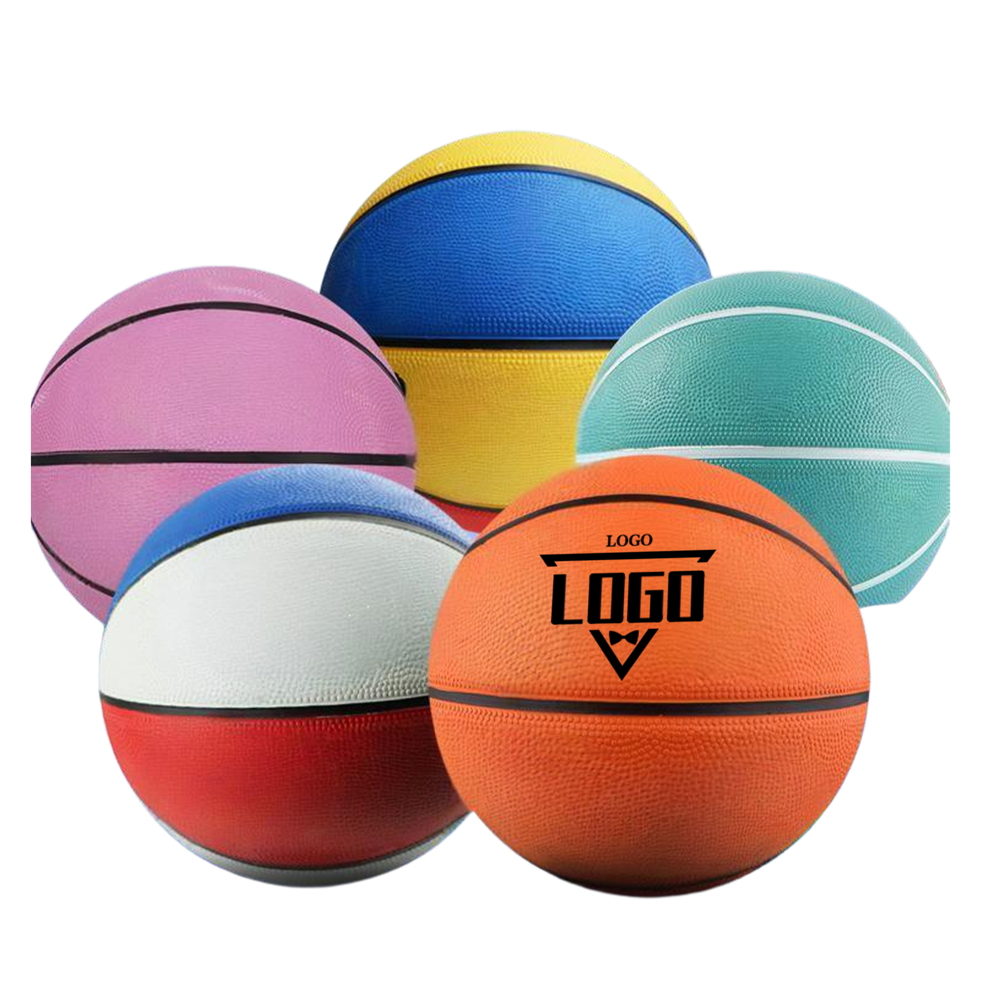 Custom Logo Rubber Basketball For Team Sports 3
