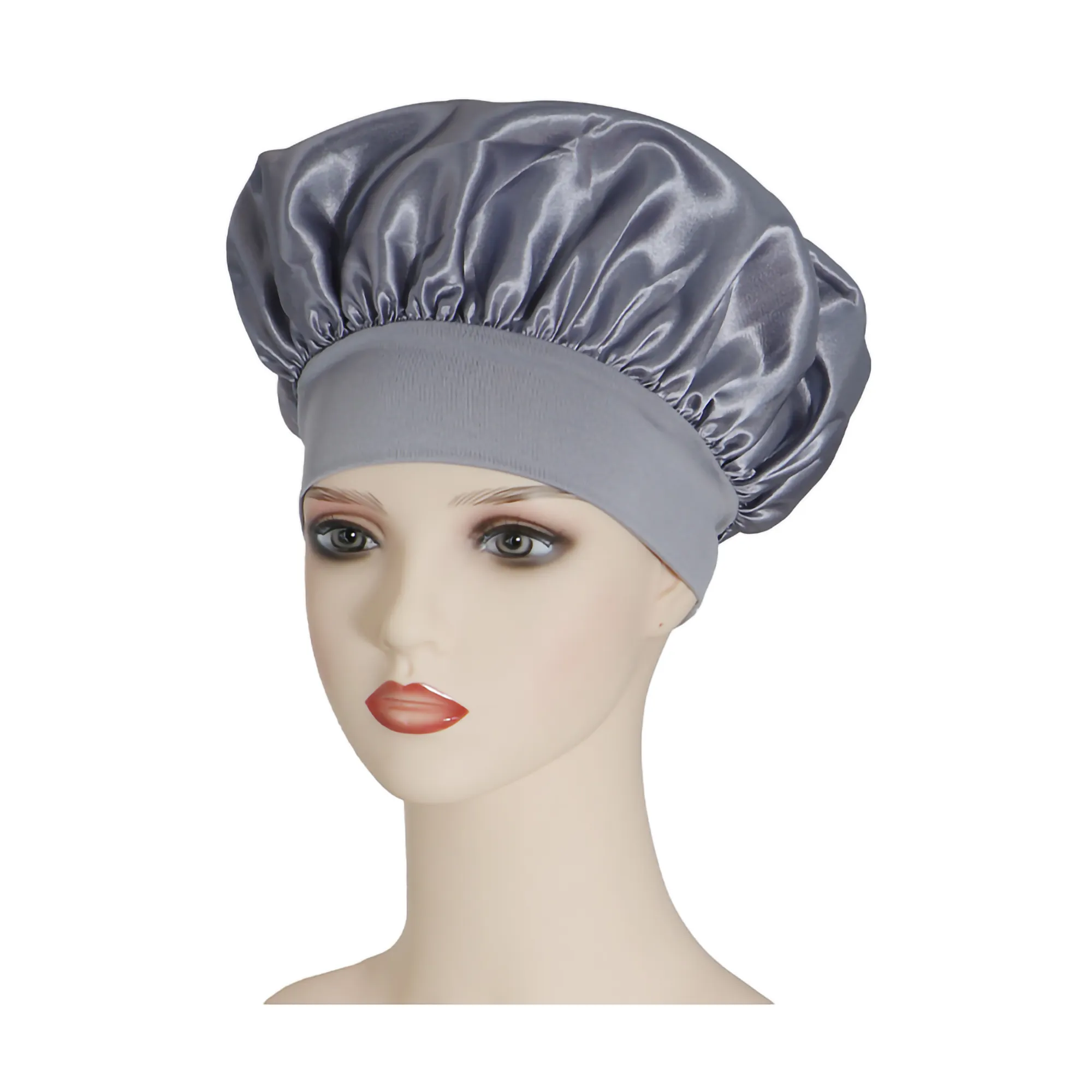 Satin Silk Bonnet Elastic Wide Band Sleeping Cap 6