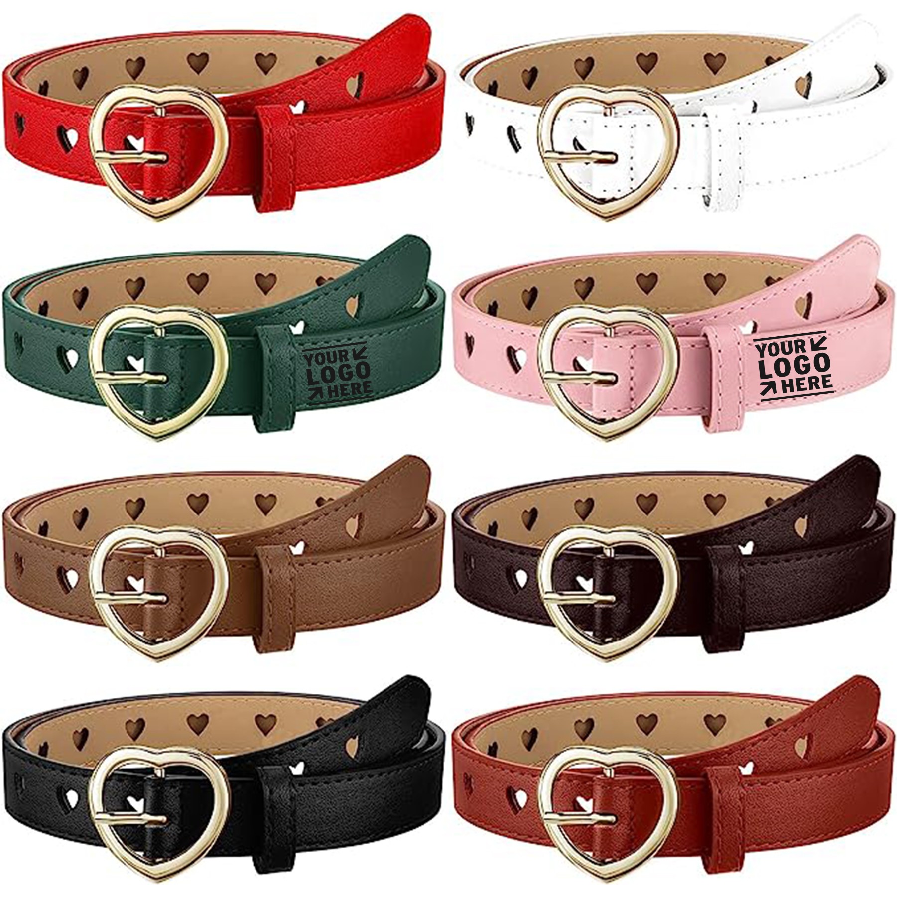 Girl Belts Kids PU Leather Waist Belt Hollow Belt 3