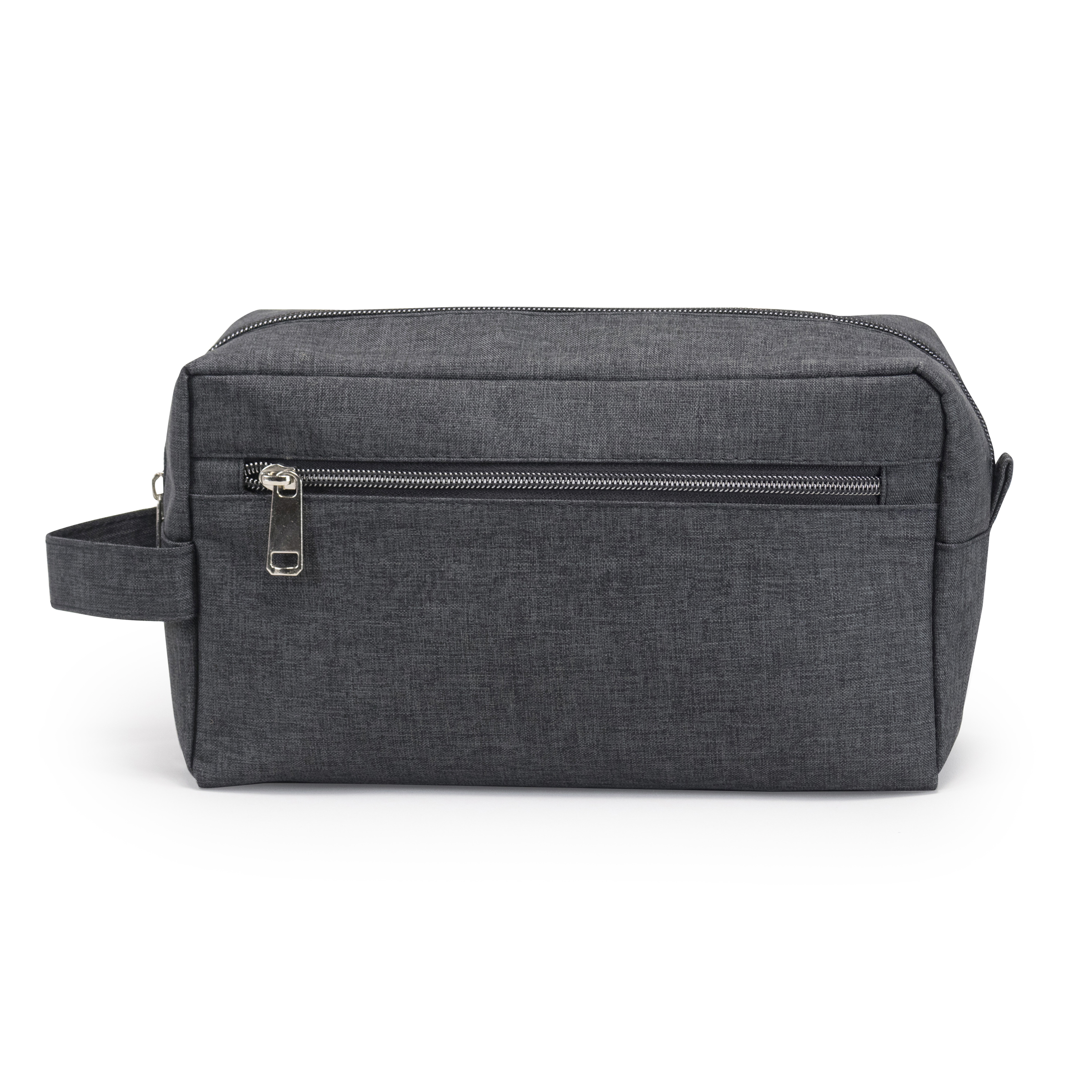 Heathered Two-Zipper Toiletry Bag 1