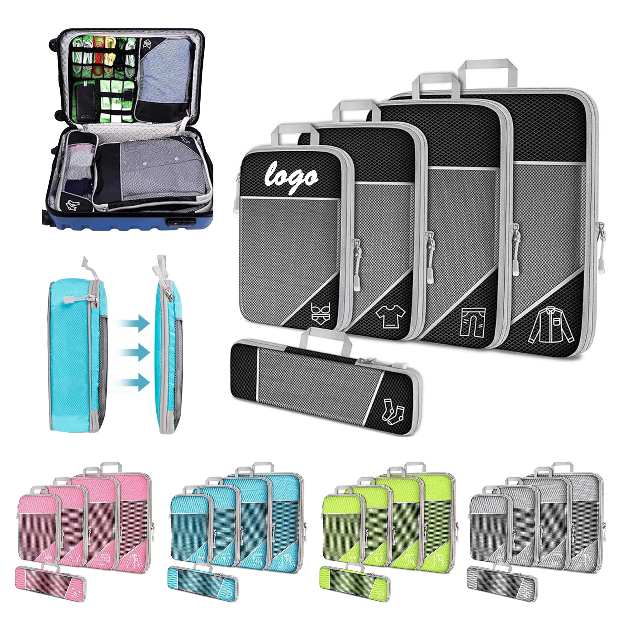 MOQ 30 Expandable Travel Bag Luggage Storage Five-Piece Set 3