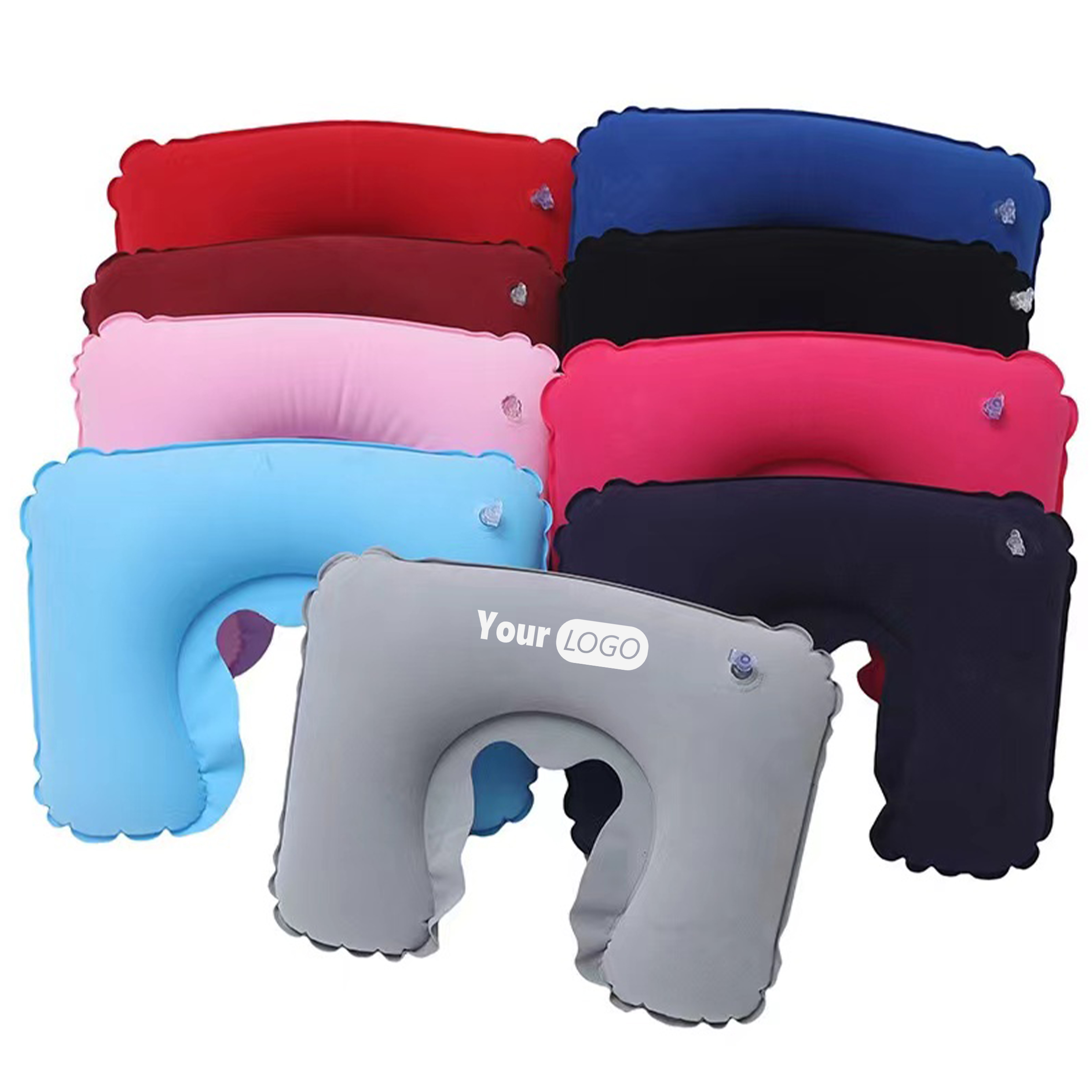 Pvc Portable Inflatable Neck Pillow 3