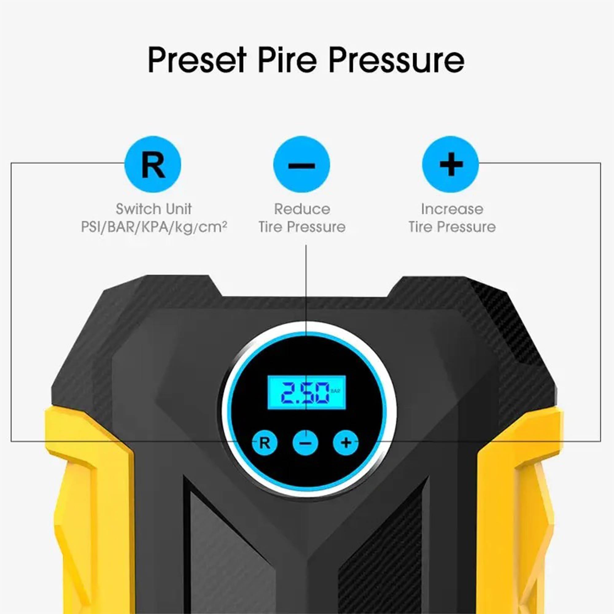 Digital Display Pointer Car Tire Air Pump 4