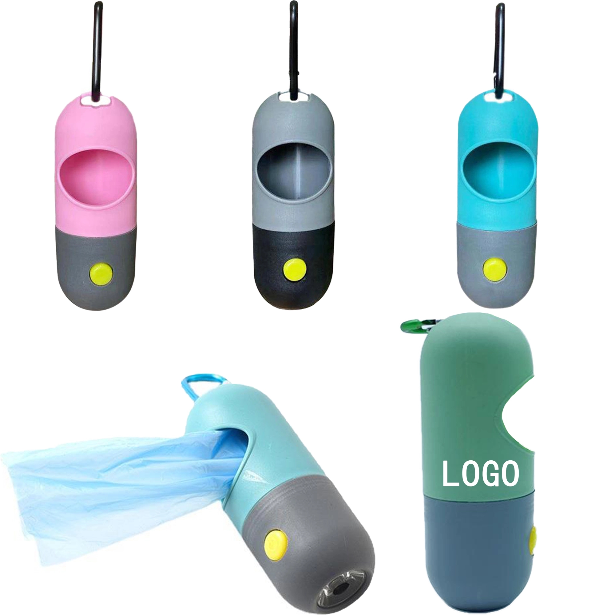 Pet Poop Dispenser Dog Cat Waste Bag with flashlight 2